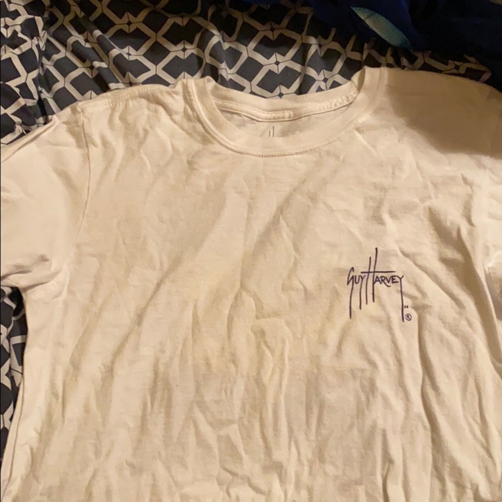 White Guy Harvey Long sleeve Tshirt